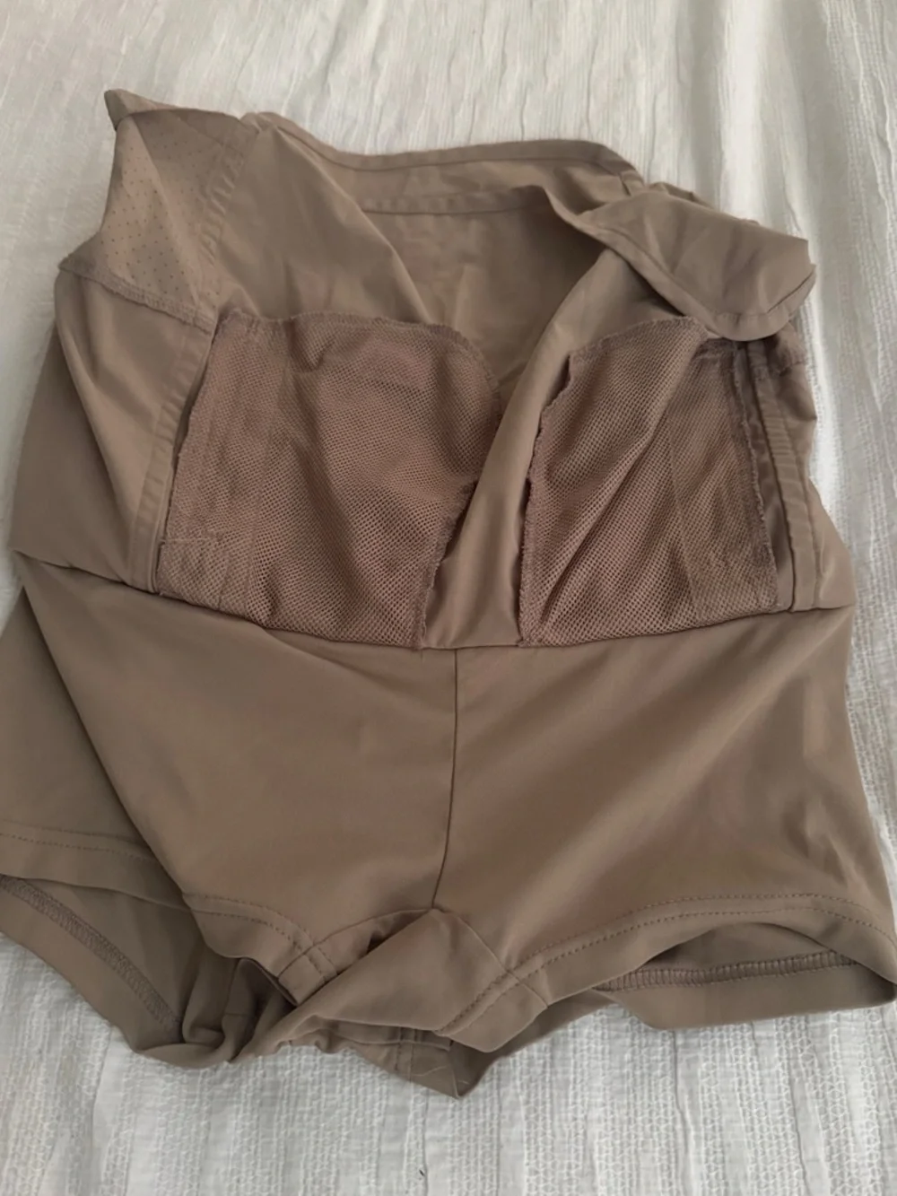 Magellan Outdoors Women's Taupe Active Skort with Zip Pockets